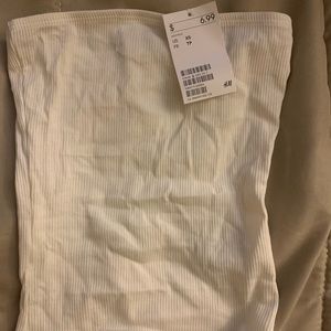 H&m, white tube top, never worn brand new